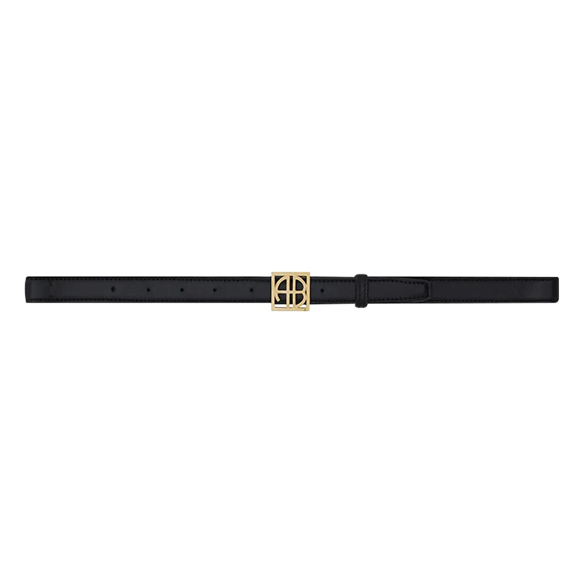Anine Bing - Monogram Leather Belt | Black
