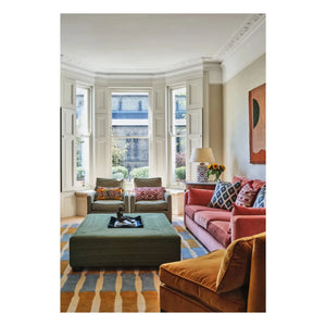 Layered - Bamboo Forest Wool Rug, Alice Crawley | Blue