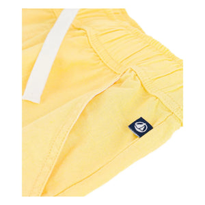 Petit Bateau - Uni Keten Bermuda şort | Sarı