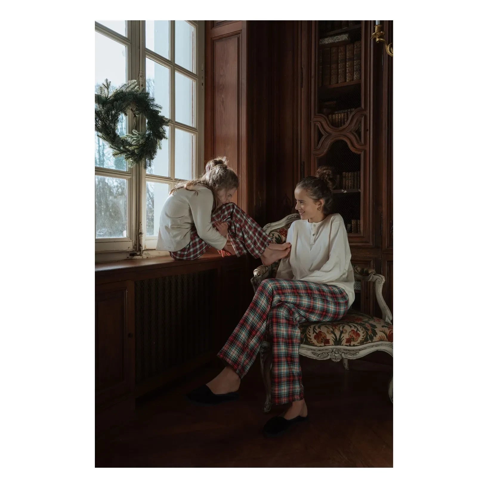 Risu Risu - Quattro Plaid Organic Cotton Pajamas | Red