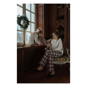 Risu Risu - Quattro Plaid Organic Cotton Pajamas | Red