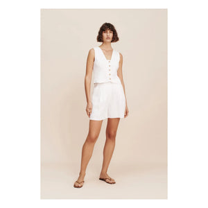 Posse - Marchello Linen Shorts | Ivory
