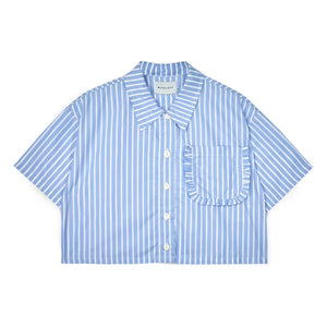 Mipounet - Sia Striped Short Shirt | Light Blue