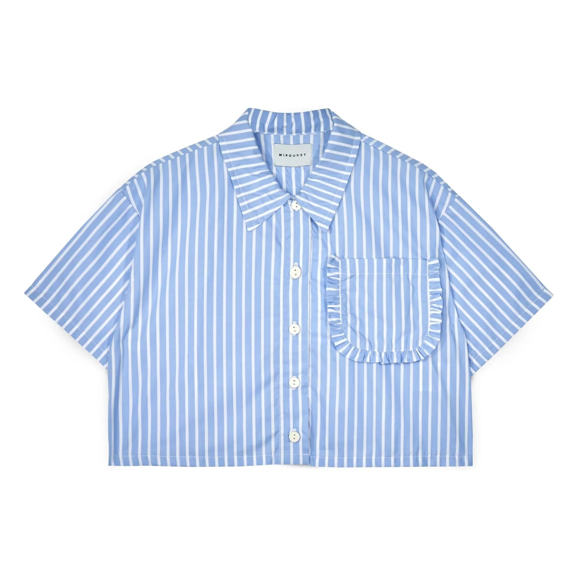 Mipounet - Sia Striped Short Shirt | Light Blue