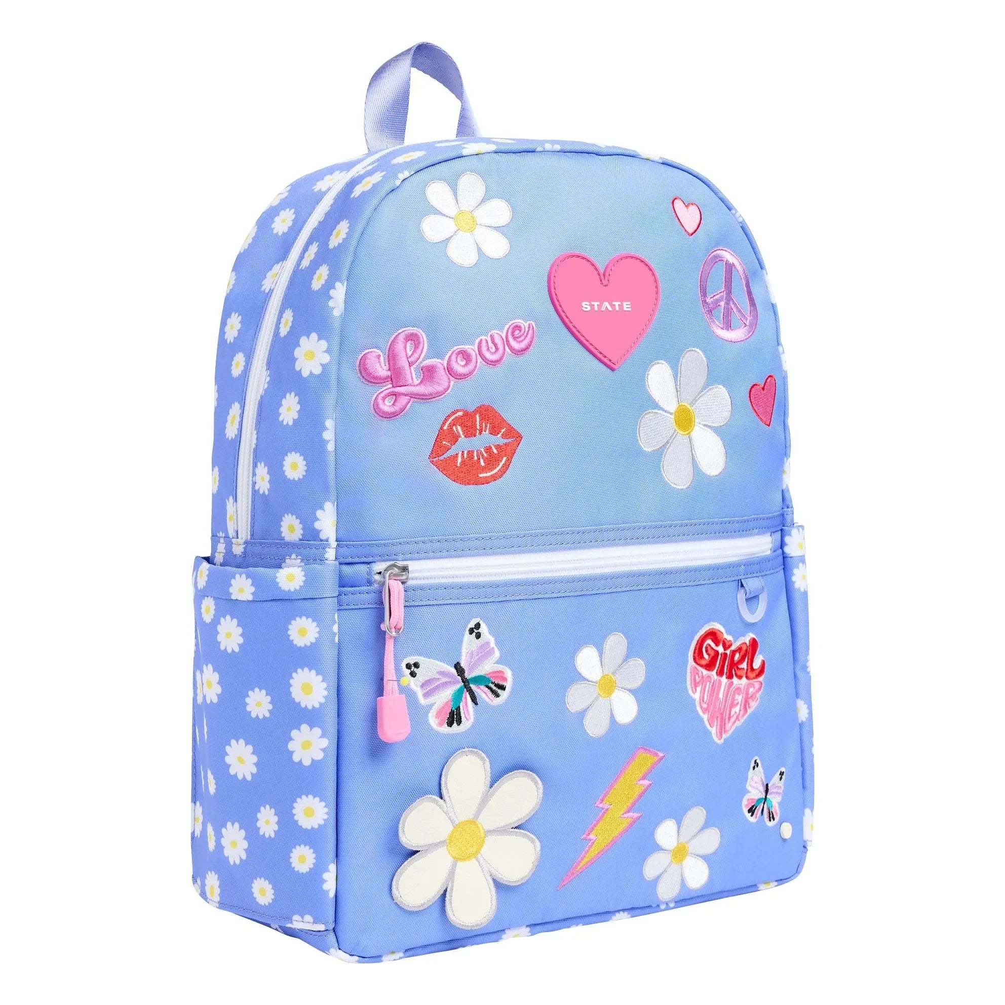 State Bags - Kane Çiçek Desenli Sırt Çantası | Açık Mavi