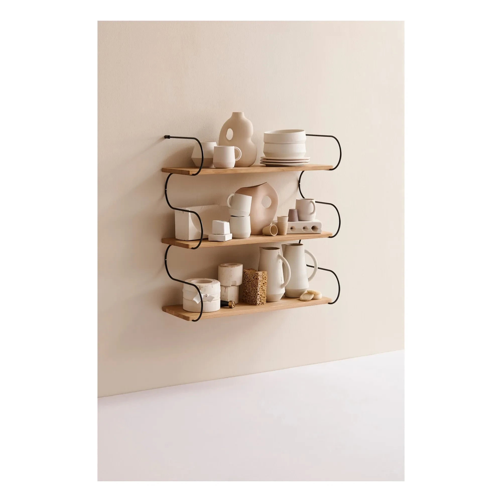 Schneid Studio - Onda Oak Shelf | Black