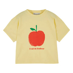 Emile et Ida - Apple Organic Cotton T-Shirt | Pale Yellow
