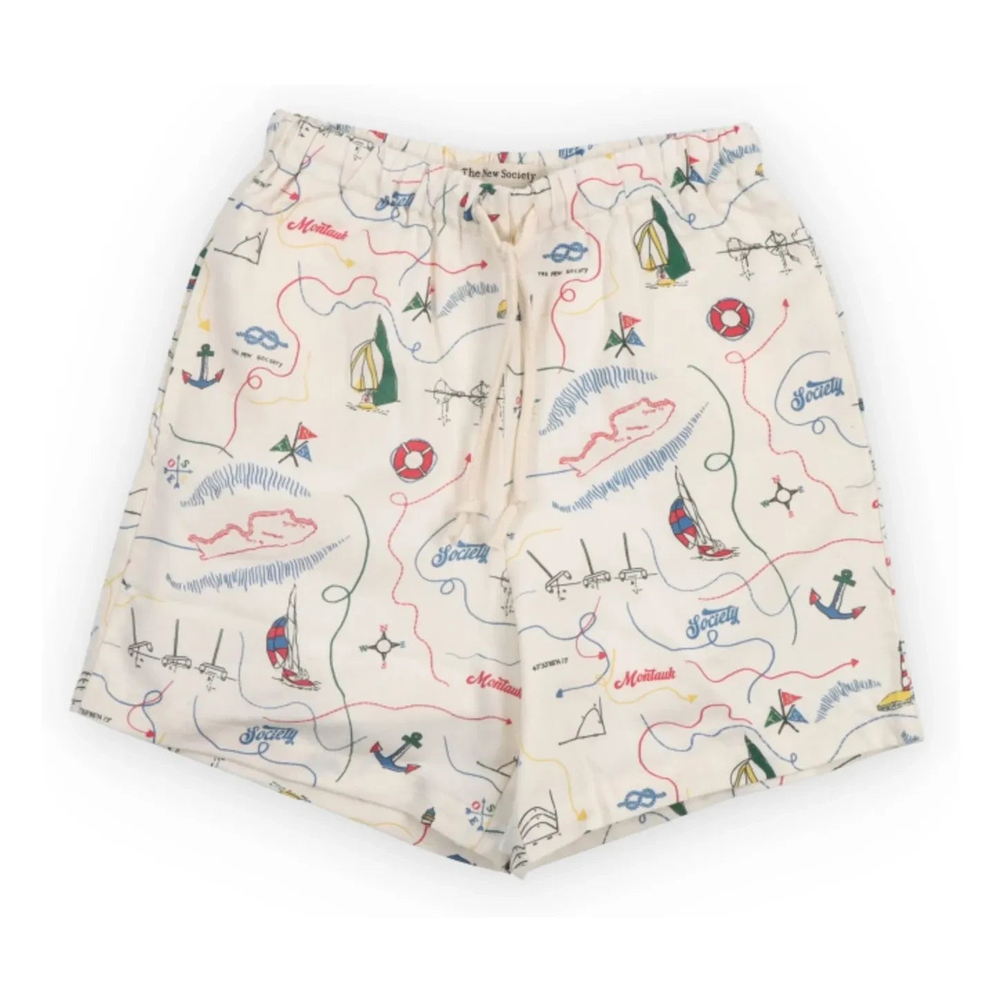 the new society - Bermuda Shorts Clove Bateaux Cotton BCI | Ecru
