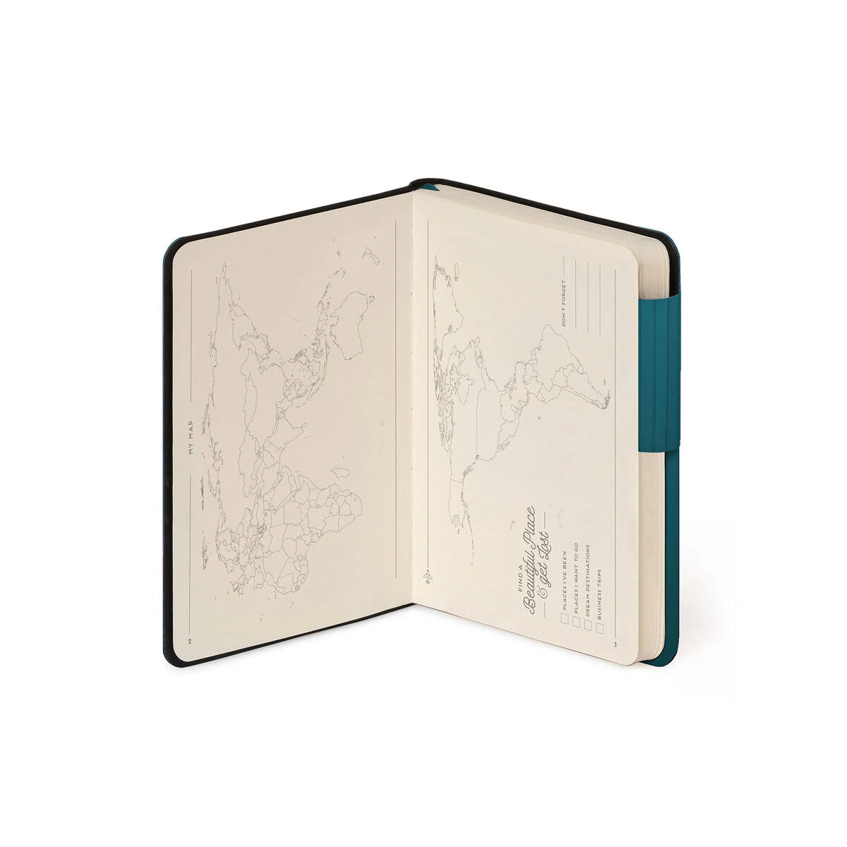 Legami - Notebook with Blank Pages and Monochrome Soft Cover - Deep Teal - My Notebook