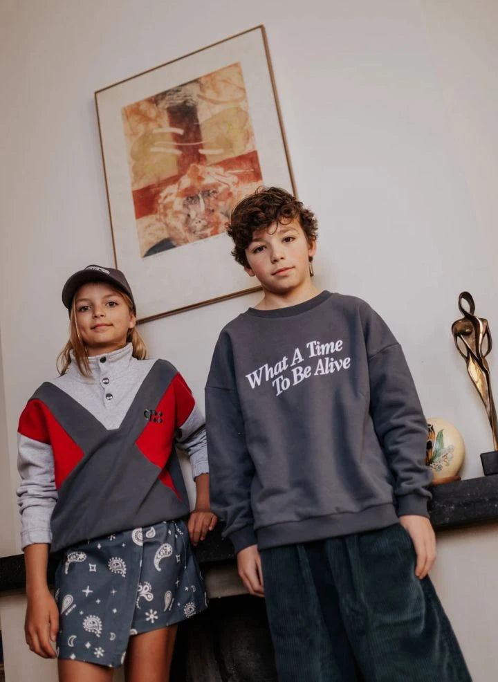 Cos I Said So - "What A Time" Organik Pamuklu Sweatshirt | Gri