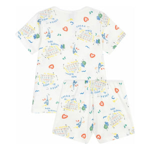 Petit Bateau - Opera Shorts Pajamas | White