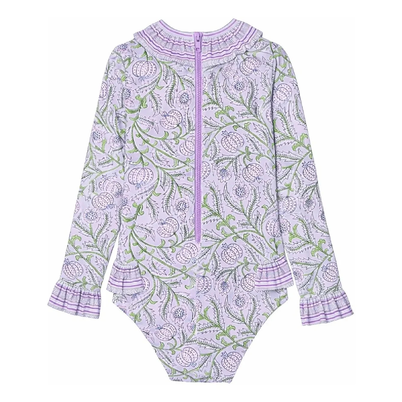 Lison Paris - Poppy Floral UV Protective Swimsuit | Lilac