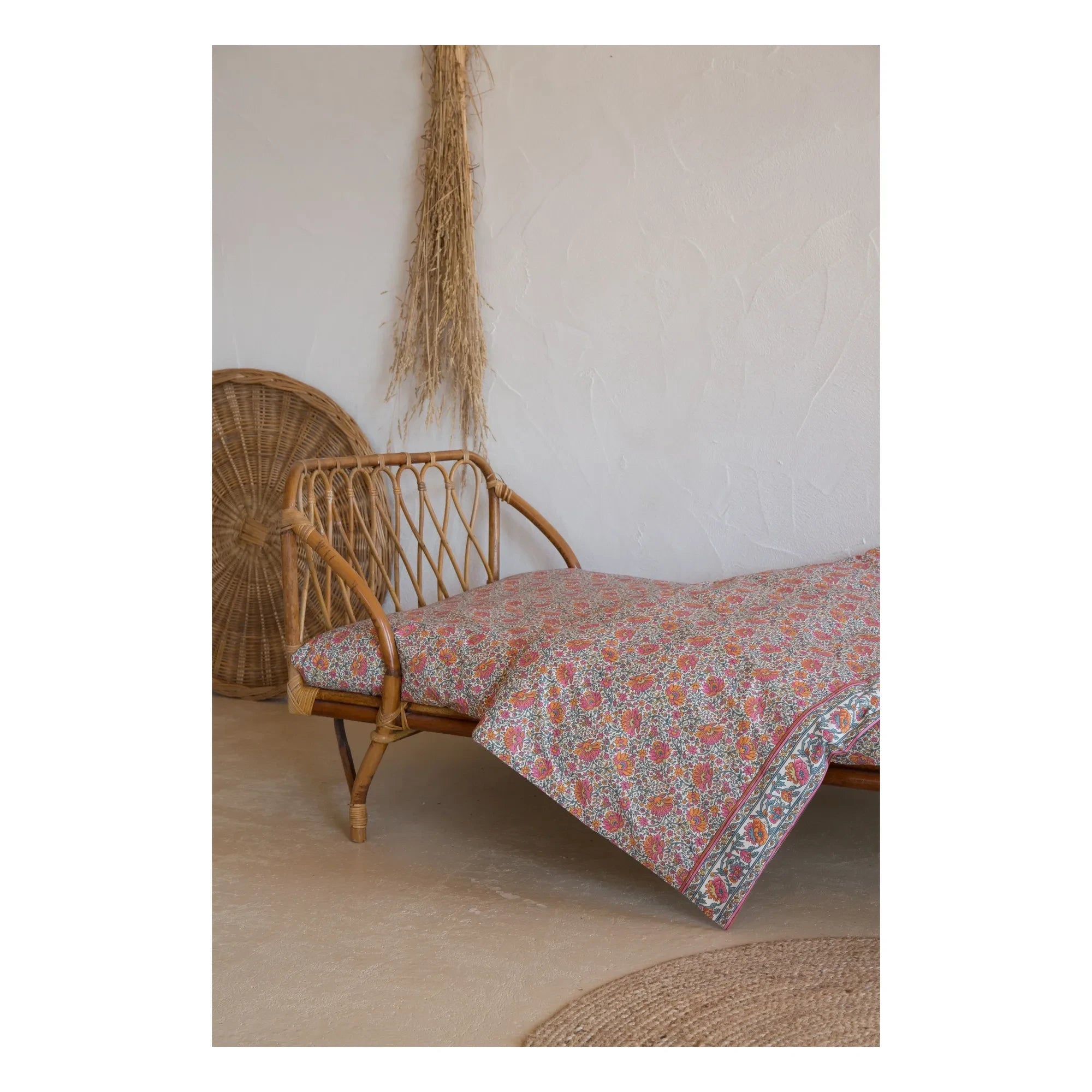 Louise Misha - Nicole Organic Cotton Elastic Fitted Sheet | Orange