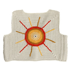Kalinka - Sleeveless Sahara Crochet Vest | Ecru