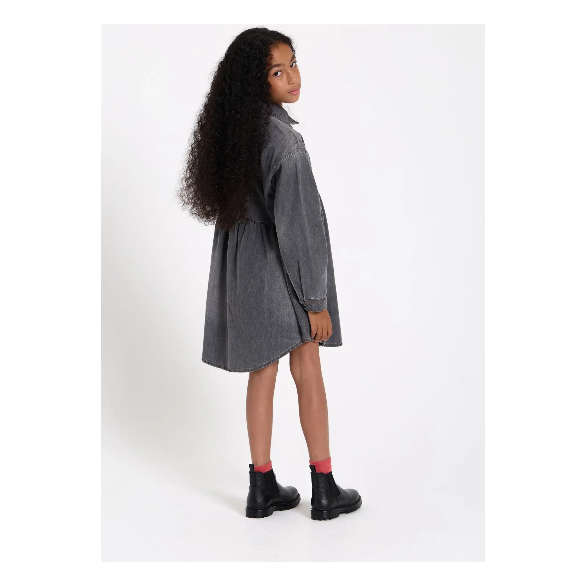 Finger in the Nose - Darlin Denim Dress | Gray Denim