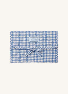 Editions Aimable - Palmyre baby care bag | Blue Vichy Cotton