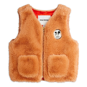 Mini Rodini - Ritzratz Faux Fur Vest | Peach