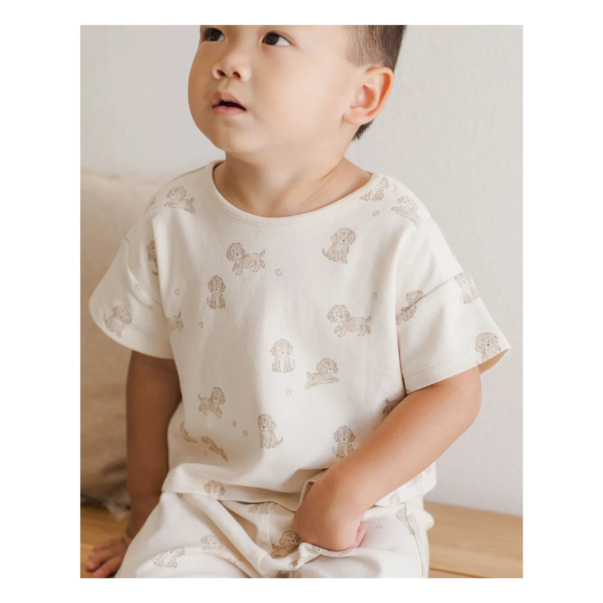 Quincy Mae - T-Shirt and Pants Set | Ecru