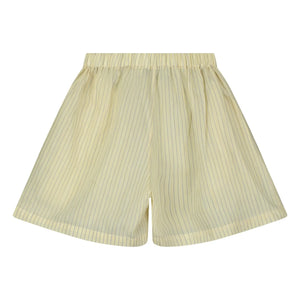 Tangerine - Striped Wide Waist Shorts | Pale yellow