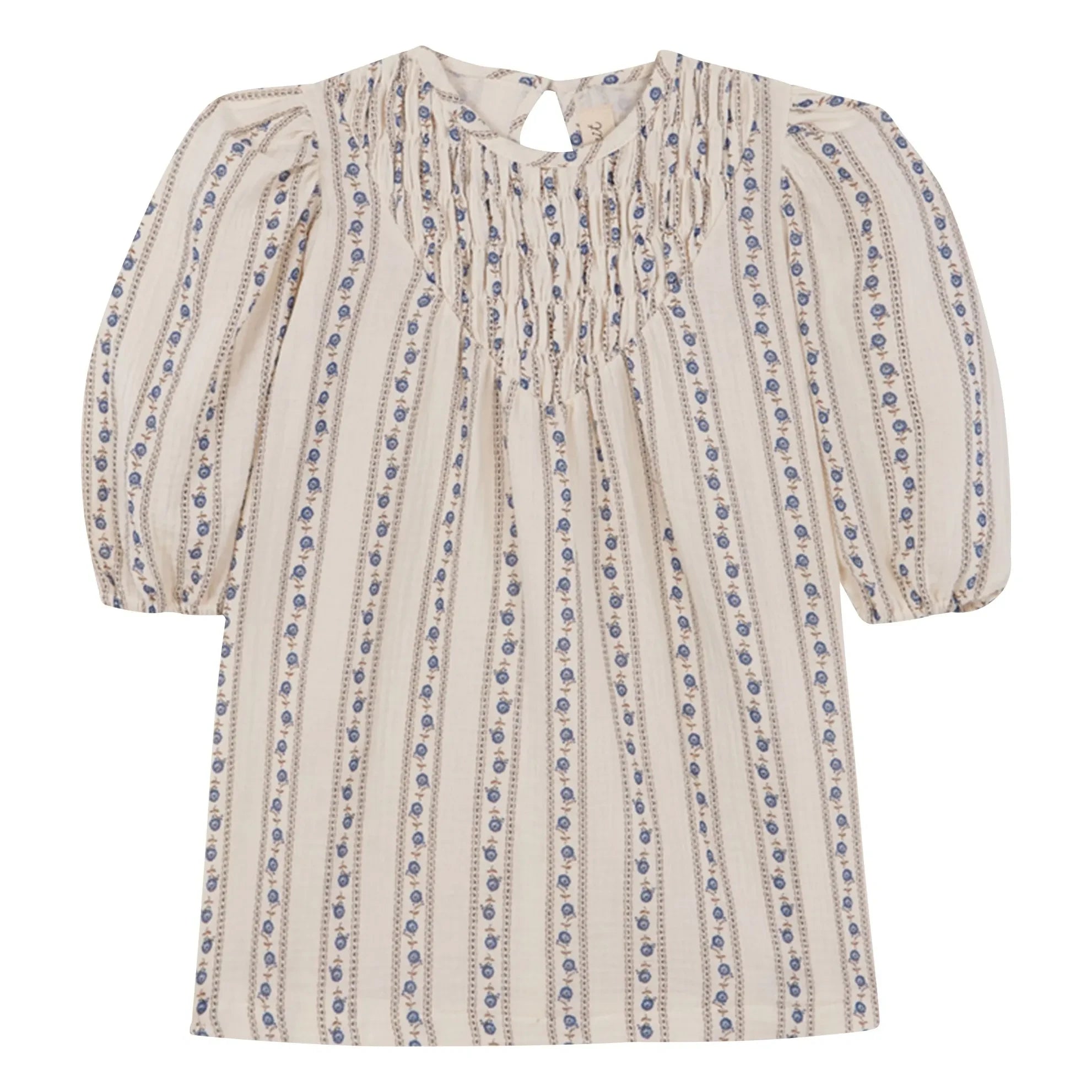 birinit - Sariñena Organic Cotton Floral Dress | Off-White