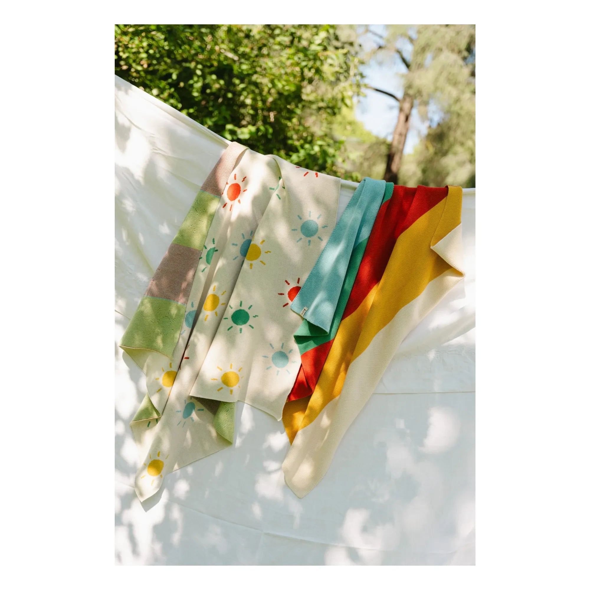 Bayiri - Rainbow Organic Cotton Blanket | Turquoise