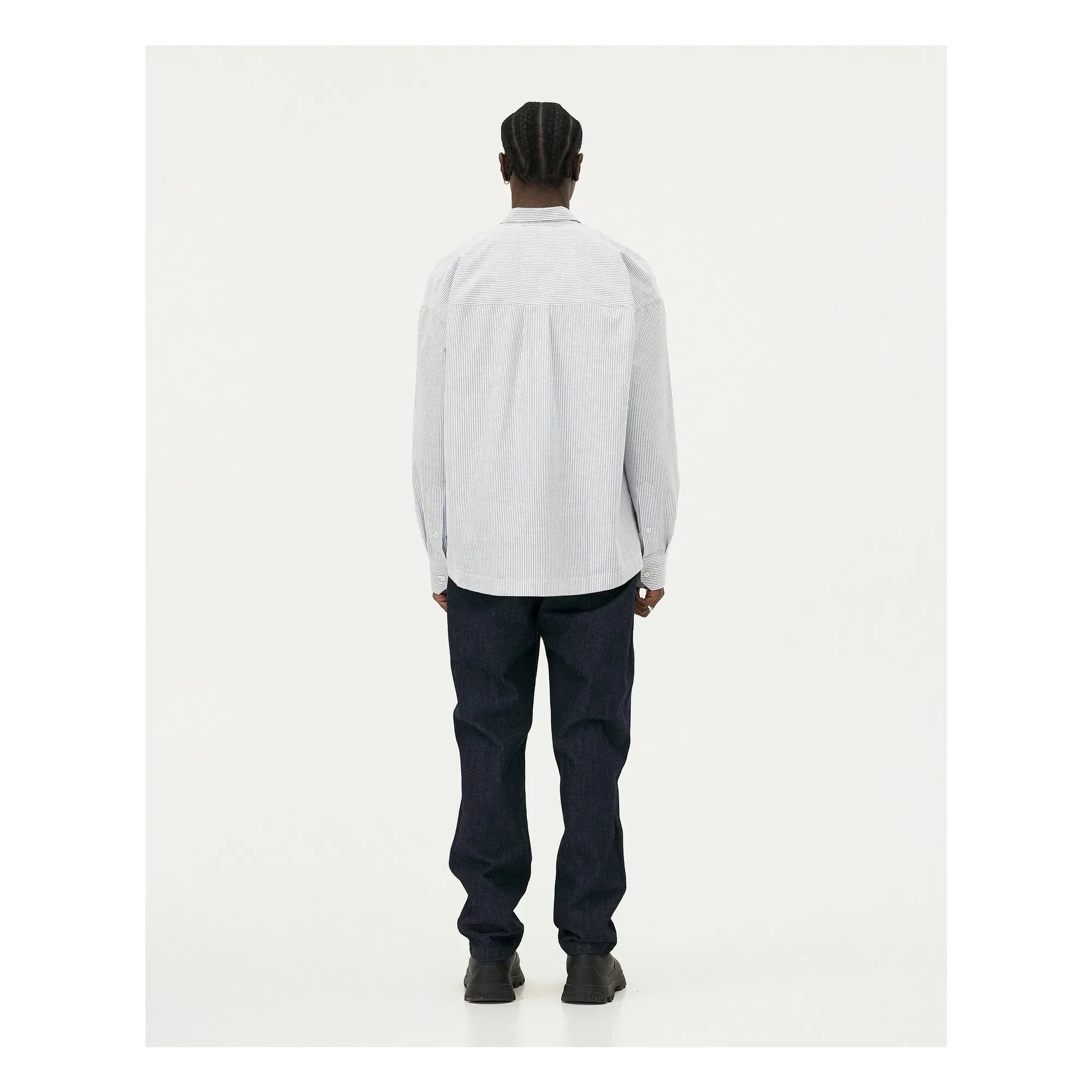 Noyoco - Bora Striped Organic Cotton Shirt | Light Blue