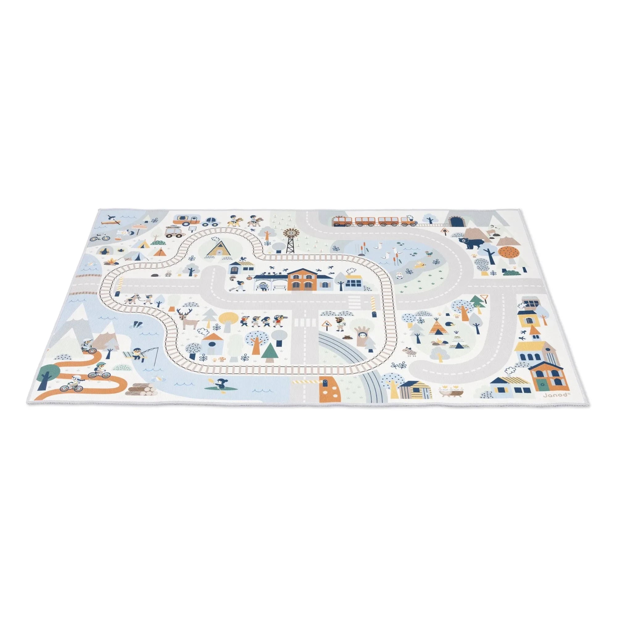 Janod - White Valley Circuit Mat - Cross Roads
