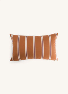 The Socialite Family - Striped Fabric Carino Cushion | Camel