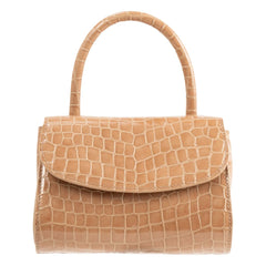 BY FAR - Mini Bag 2.0 Crocodile Embossed Leather | Beige