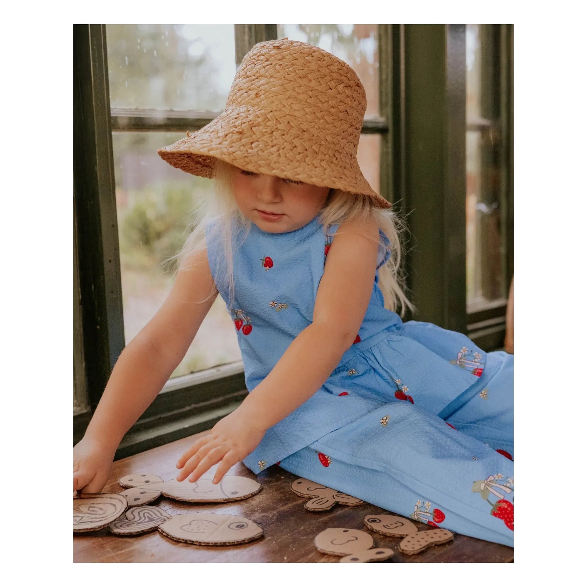 Fliink - Apple Strawberry Pants | Sky Blue