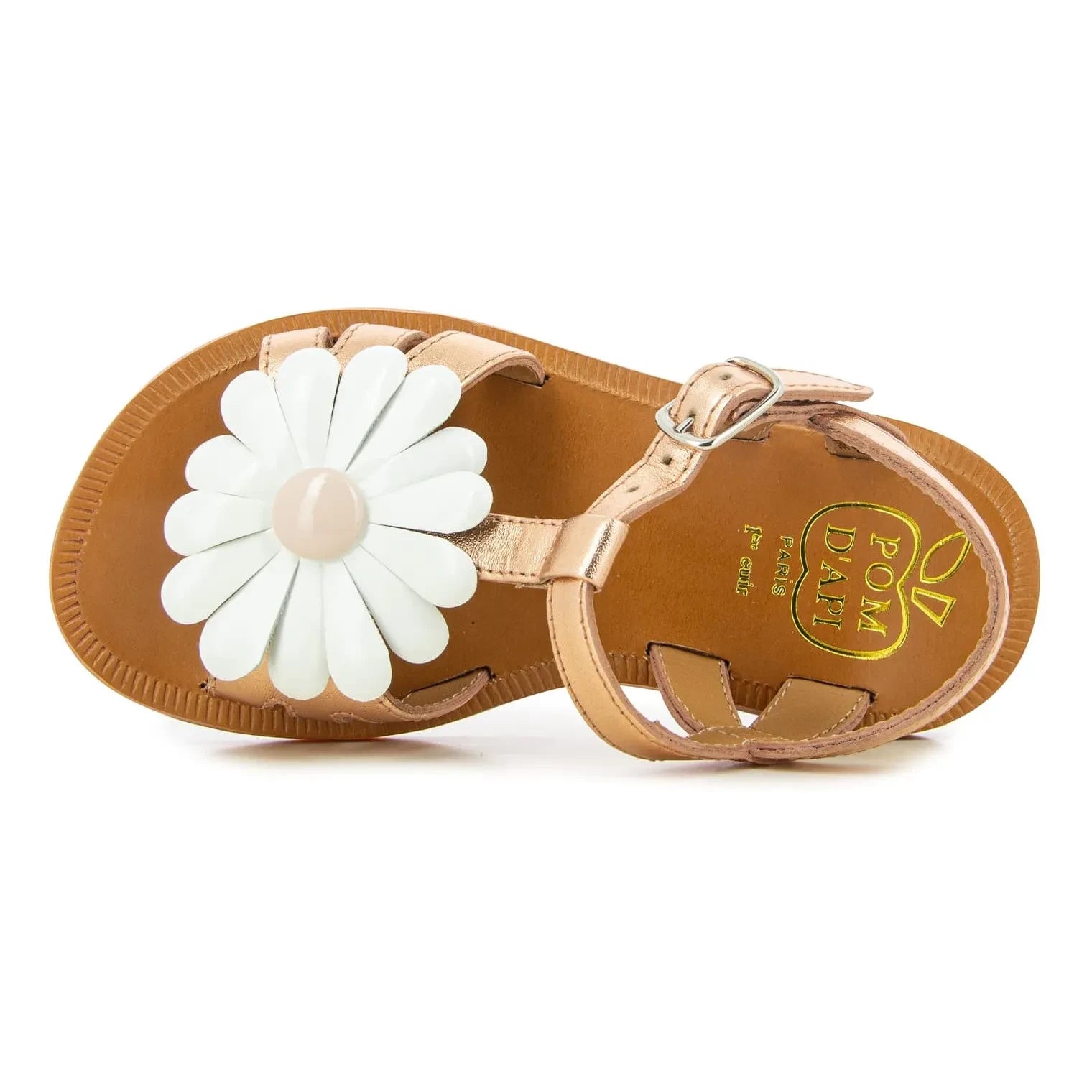 Pom d'Api - Plagette Big Flo Sandals | Rose Gold