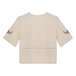 the new society - Narcise Cotton Blouse | Ecru