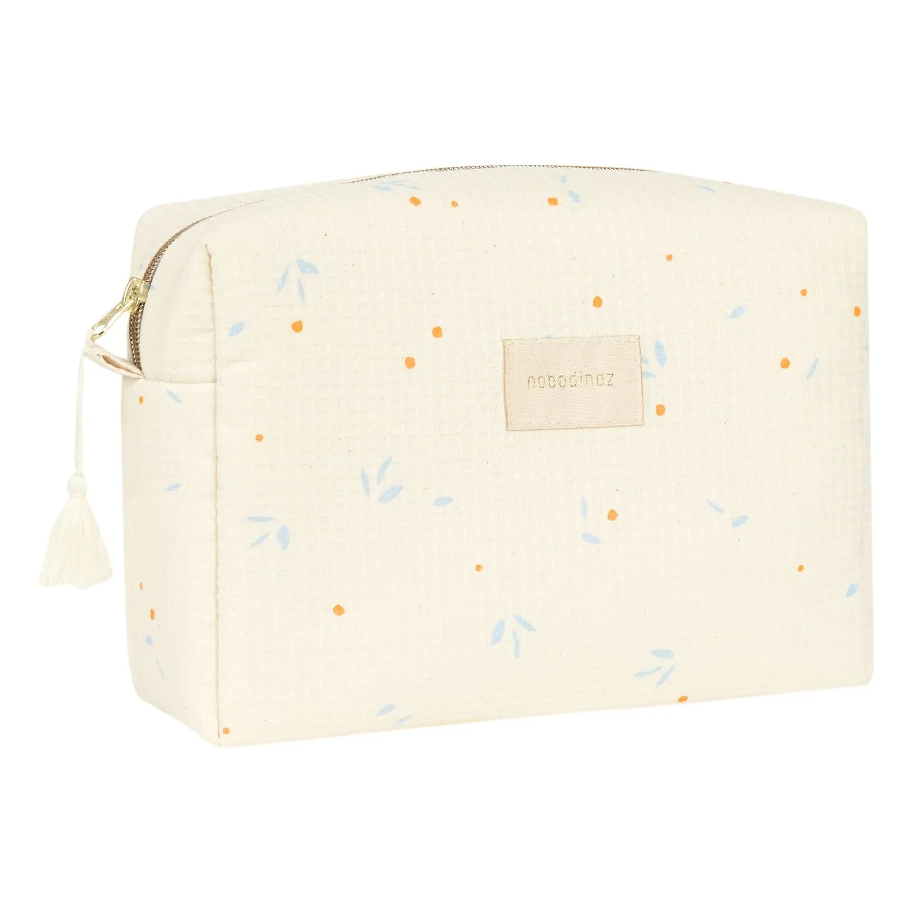 Nobodinoz - Canvas Bag Diva Orange Cherries | Beige