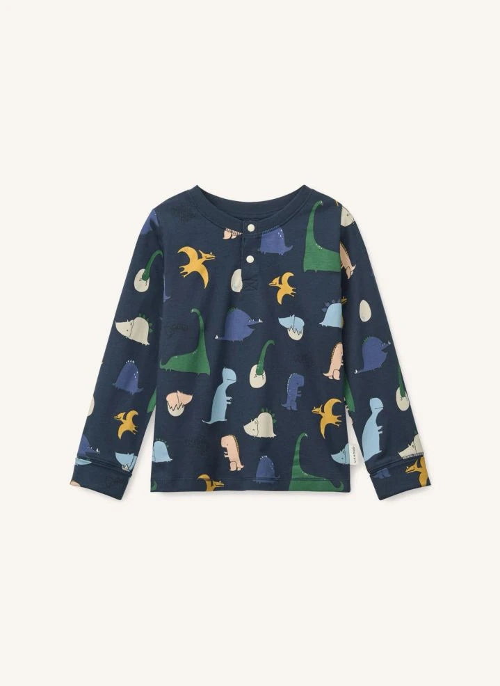 Liewood - Wilhelm Dinosaurs Organic Cotton Pajamas | Navy