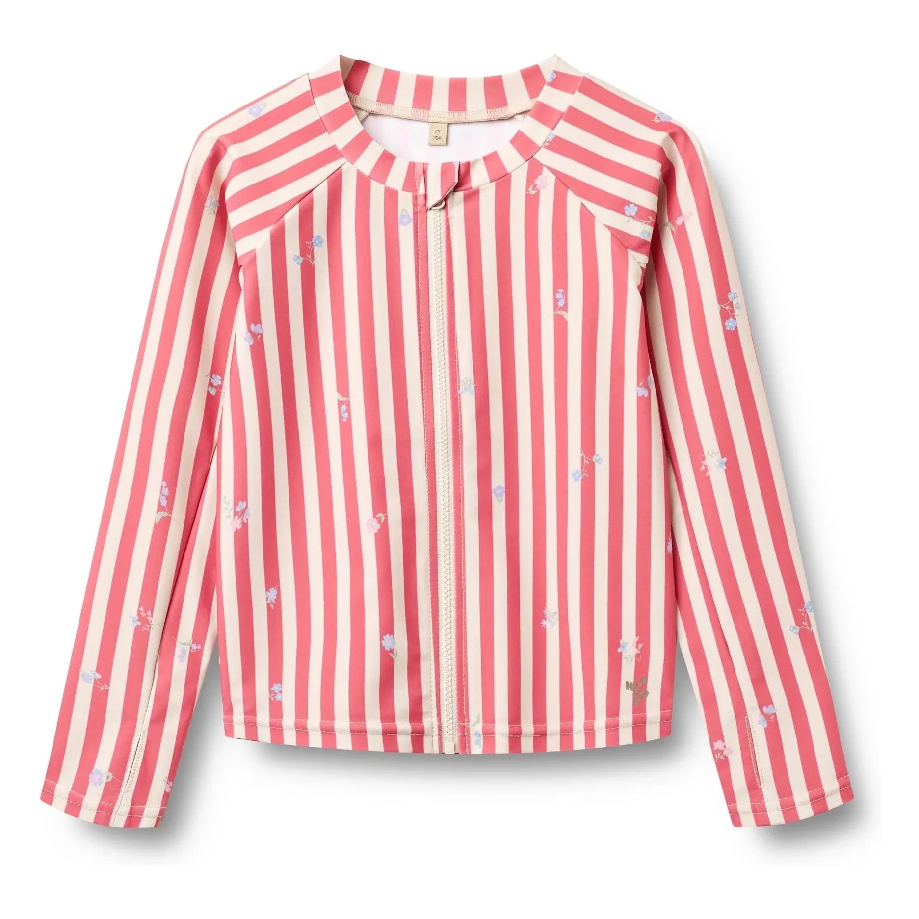 Wheat - Island Striped Recycled Fiber UV Protection Bath T-Shirt | Red