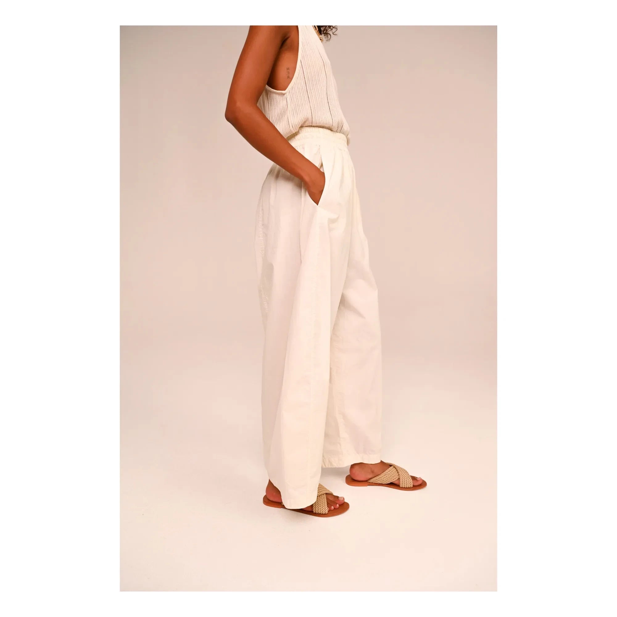 Sacrécoeur - Liam Poplin Pants | Ecru