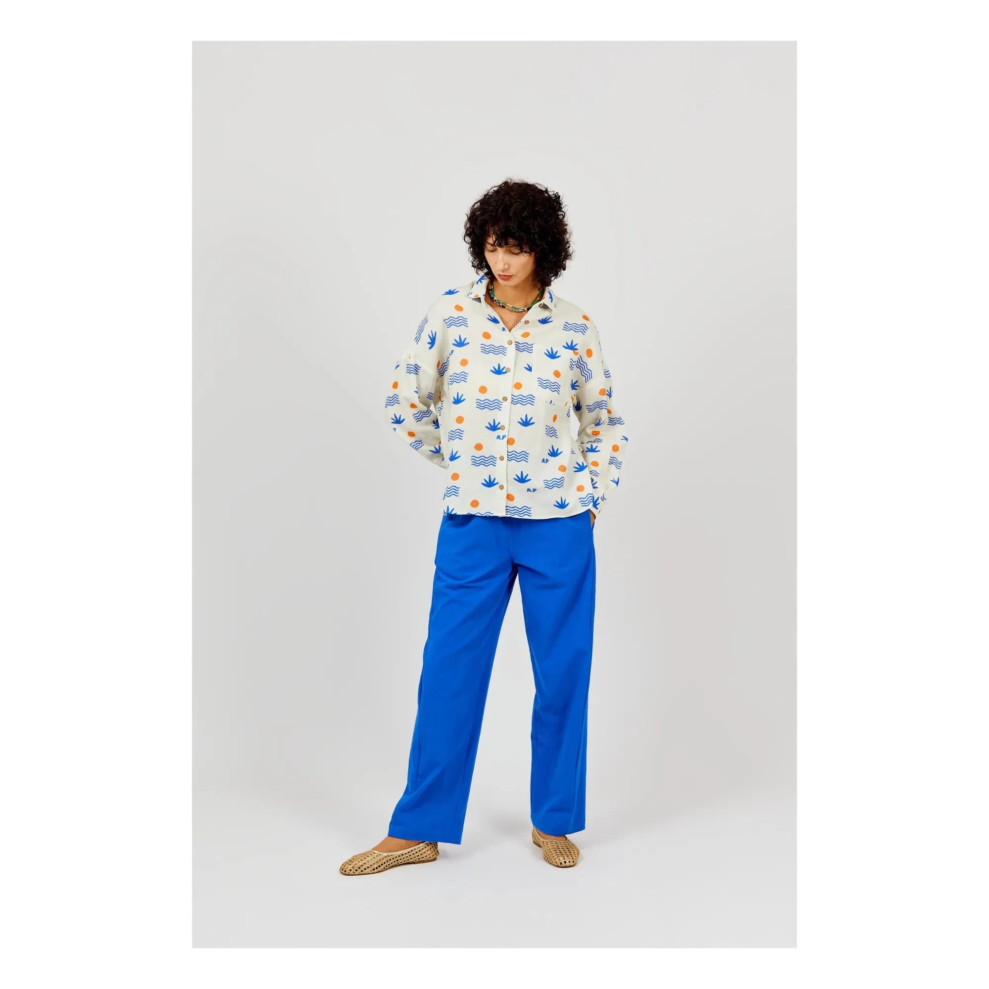 a.p - Cotton Pants | Blue
