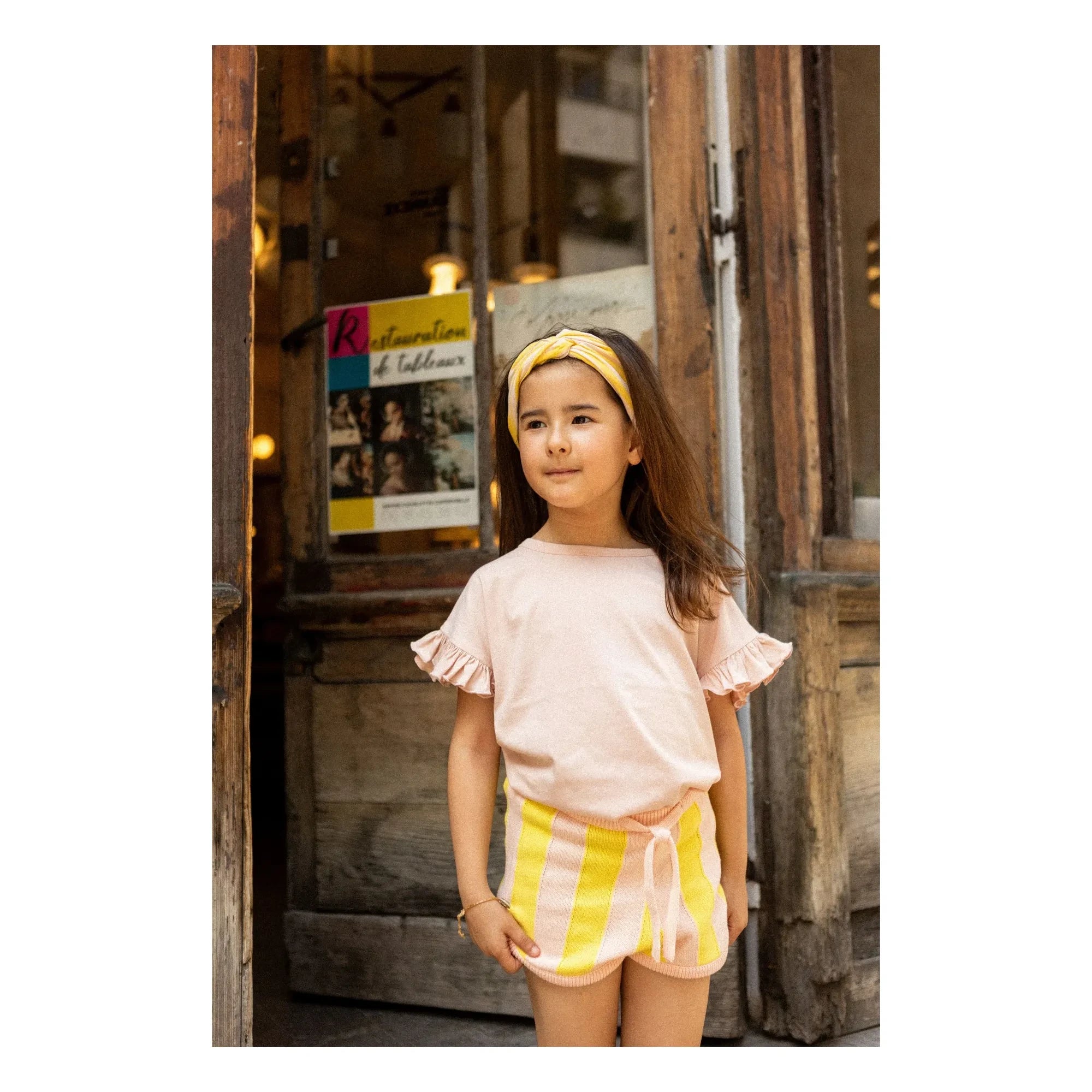Louis Louise - Striped Iris Shorts | Yellow