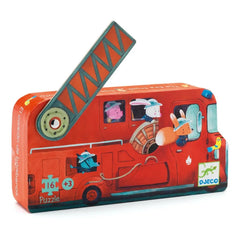 Djeco - Fire Truck Puzzle - 16 Pieces
