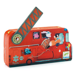 Djeco - Fire Truck Puzzle - 16 Pieces
