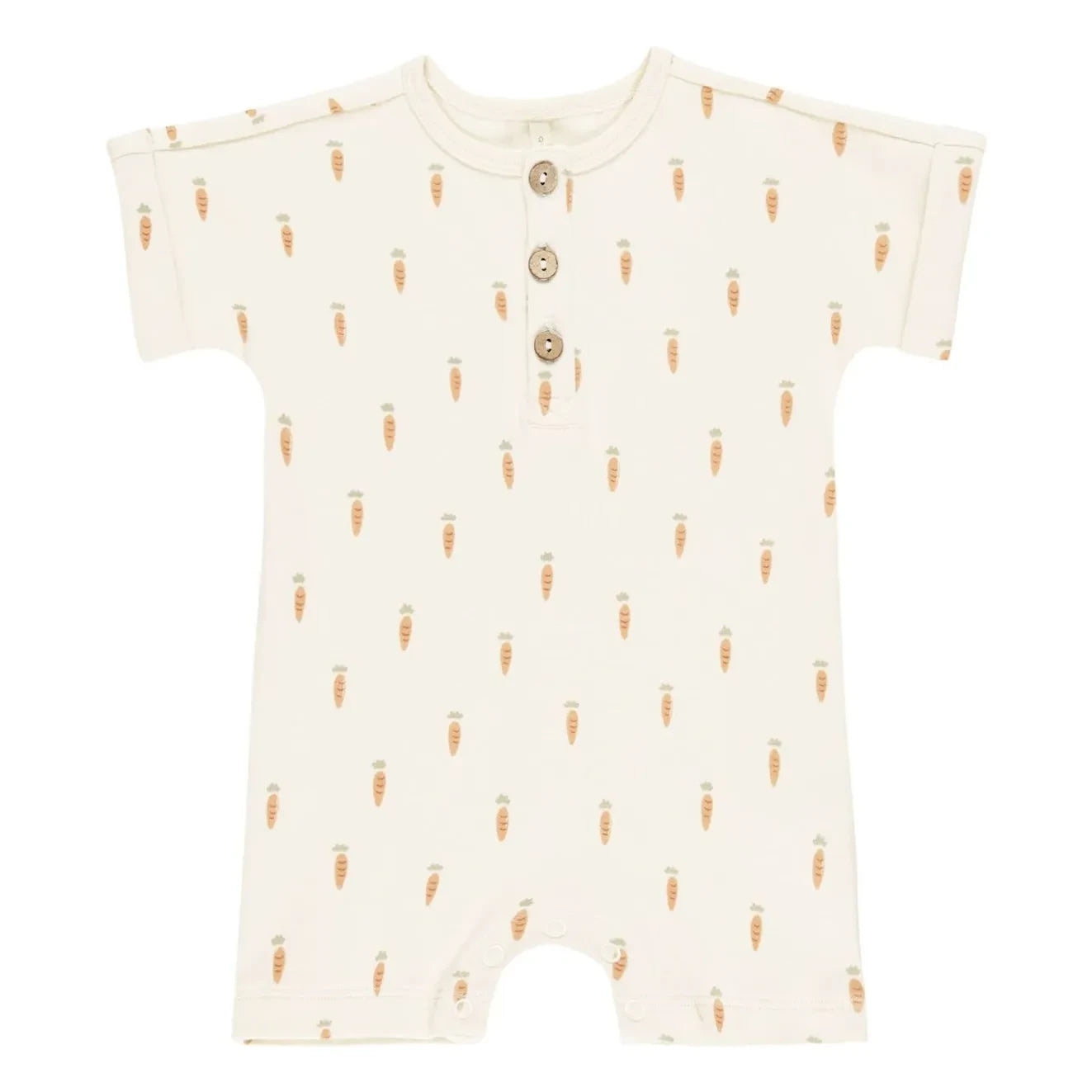 Quincy Mae - Short Sleeve Romper | Ecru