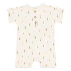 Quincy Mae - Short Sleeve Romper | Ecru