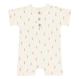 Quincy Mae - Short Sleeve Romper | Ecru