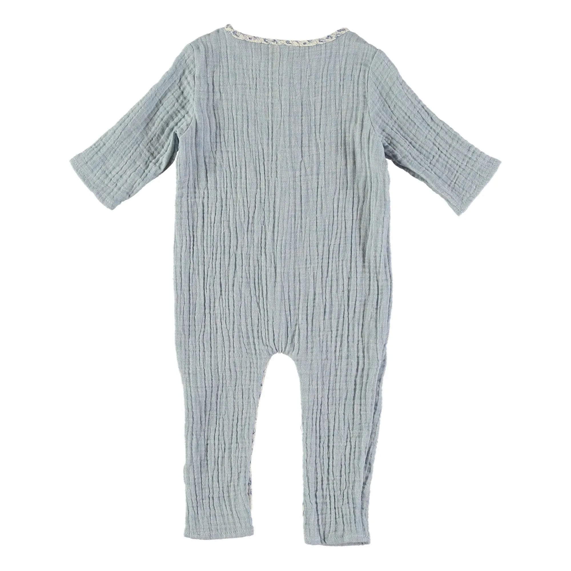 Risu Risu - Polito Organic Cotton Gauze Pajamas | Light Blue