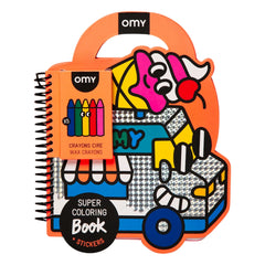 Omy - Sticker Coloring Book