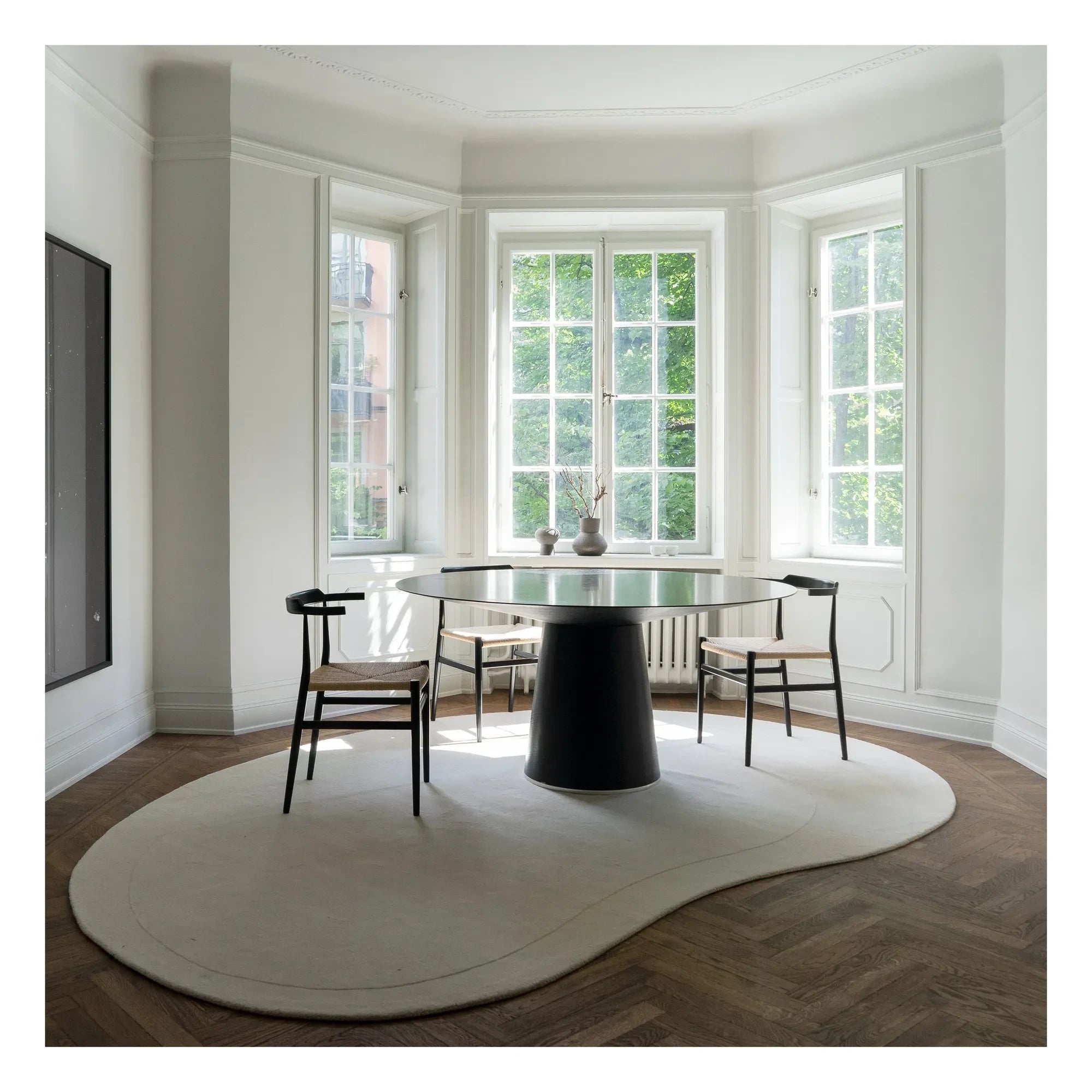 Layered - Remnant Wool Rug | White