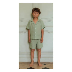 Risu Risu - Organik Pamuklu Gülmekli Pajamas | Yeşil