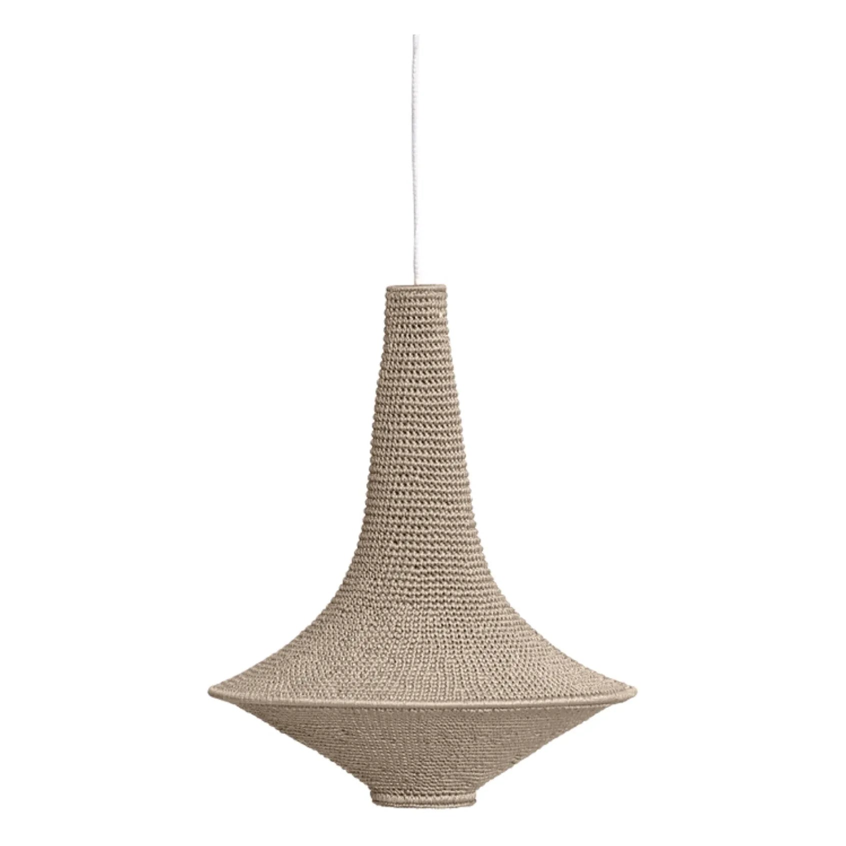 Hamimi - Wahad Crochet Pendant | Dark Beige