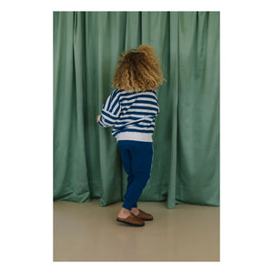 We Are Kids - Striped Organic Cotton Polo T-Shirt | Blue