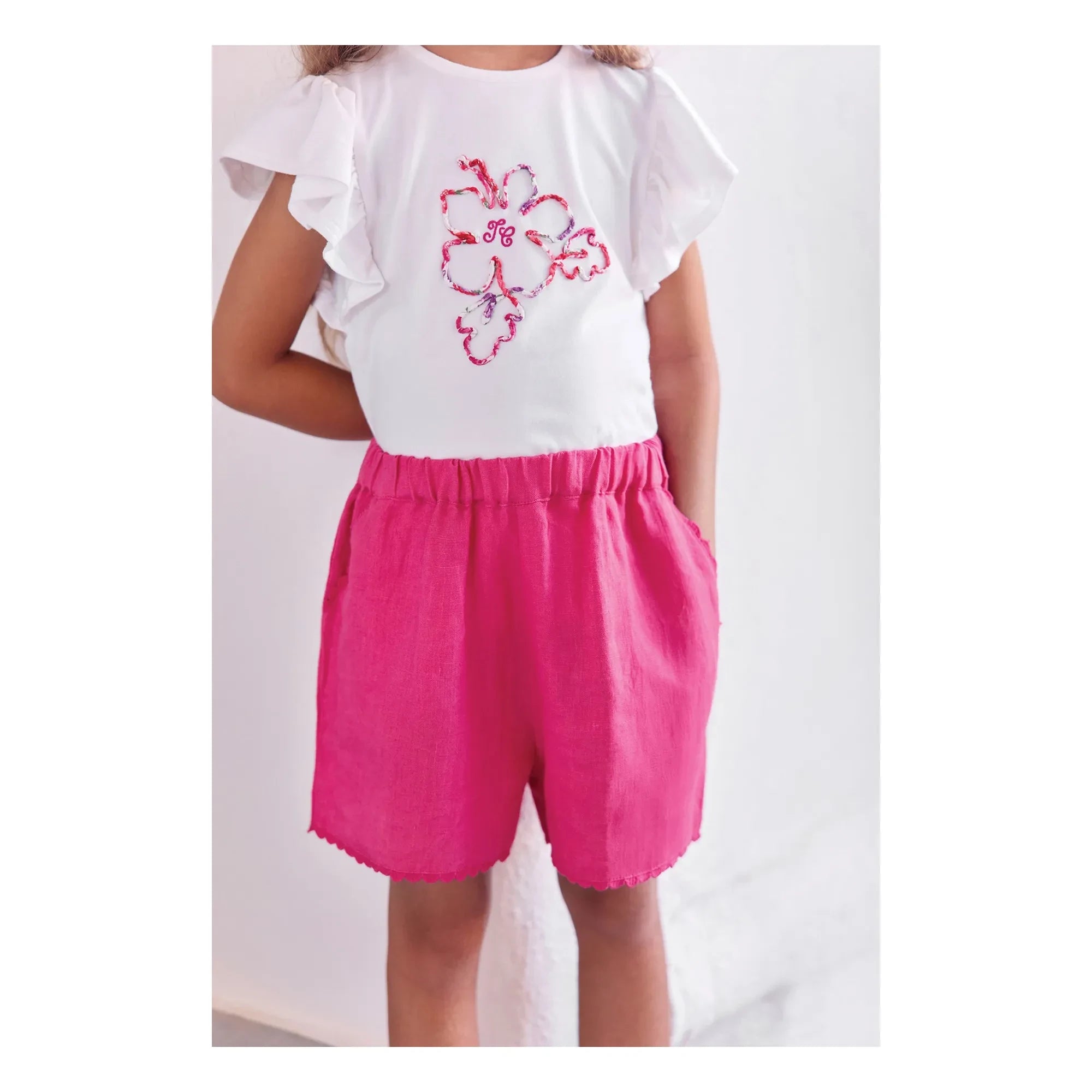 Tartine et Chocolat - Fringed shorts | Pink